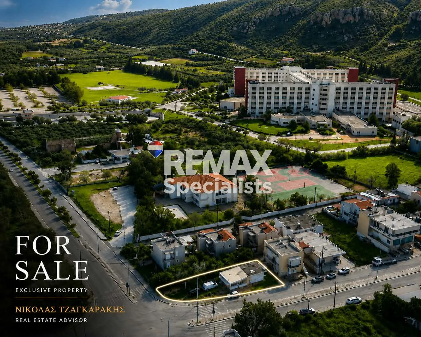 Γωνιακό οικόπεδο στις Μουρνιές — φωτογραφία από την επίσημη καταχώριση 1357198.